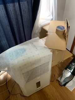 冷風機にダクトを付けました