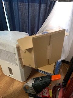 冷風機にダクトを付けました